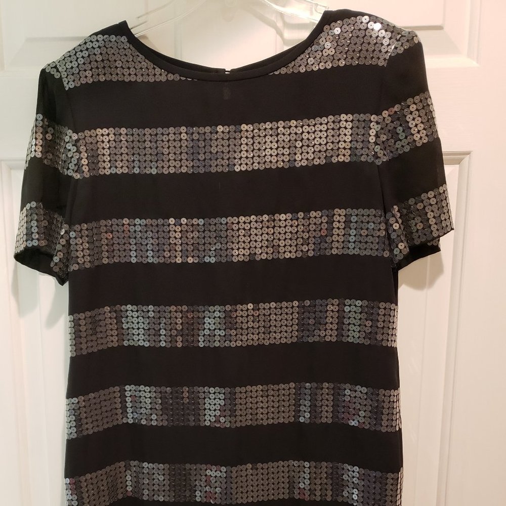 Liz Claiborne Size 8 Black Sequined Dress